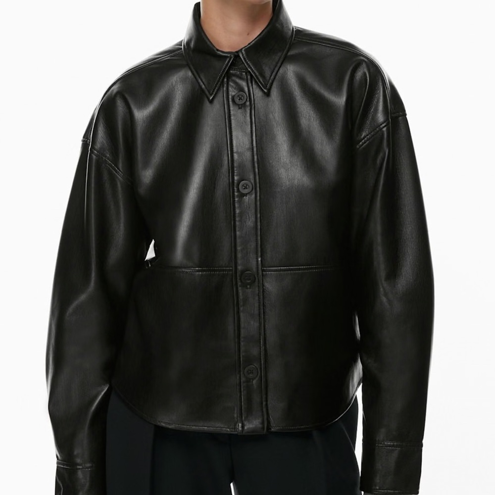 Babaton Black Vegan Leather Jacket